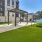 courtyard with grass and hammocks