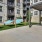 courtyard with grass and hammocks